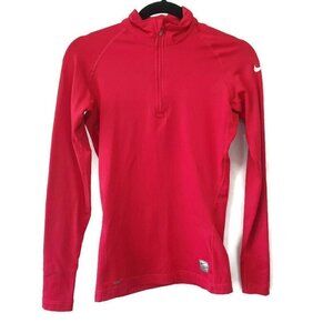 NIke Pro Half‎ ZIp Top 1/4 Zip Long Sleeve Pink Sm